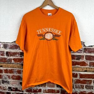 Vintage Tennessee Vols Shirt 2XL Orange Short Sleeve Grandpa Embroidered USA 90s